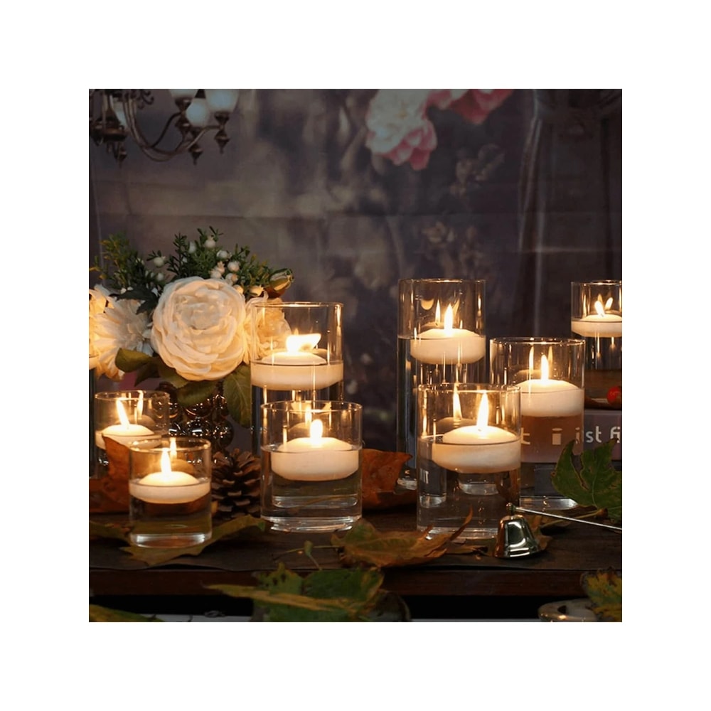 High Borosilicate Glass Cylinder Candle Holder Vase For Wedding Party Decor Clear Pillar 3