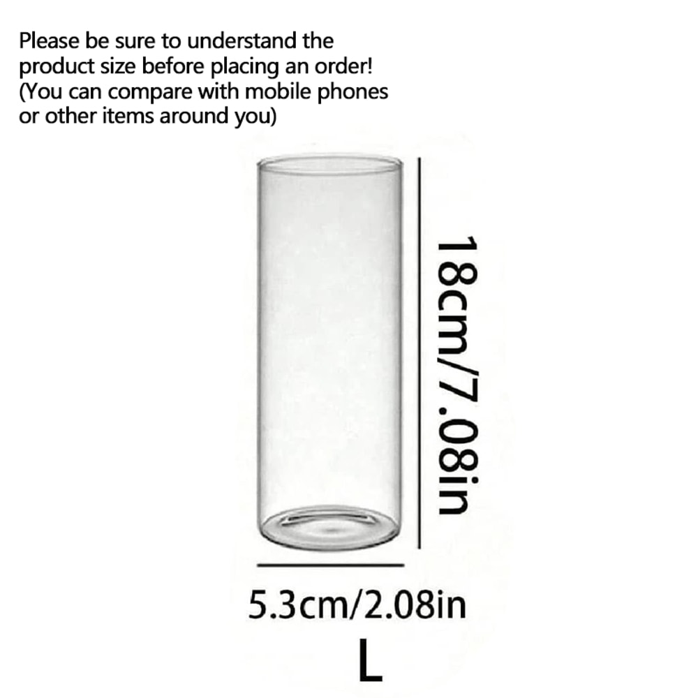 High Borosilicate Glass Cylinder Candle Holder Vase For Wedding Party Decor Clear Pillar 7