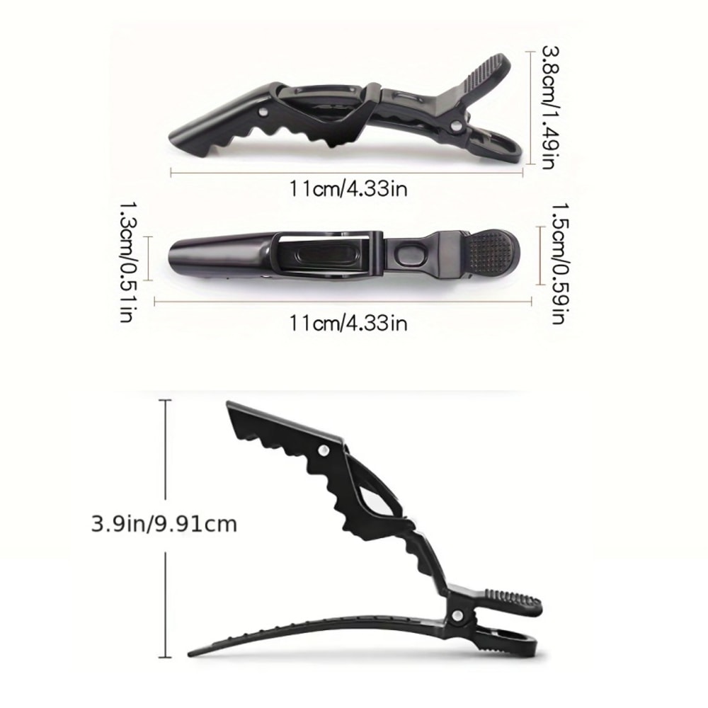 Plastic Hair Claw Alligator Hair Clips Hairdressing Clamps For Salon Professional Styling 4
