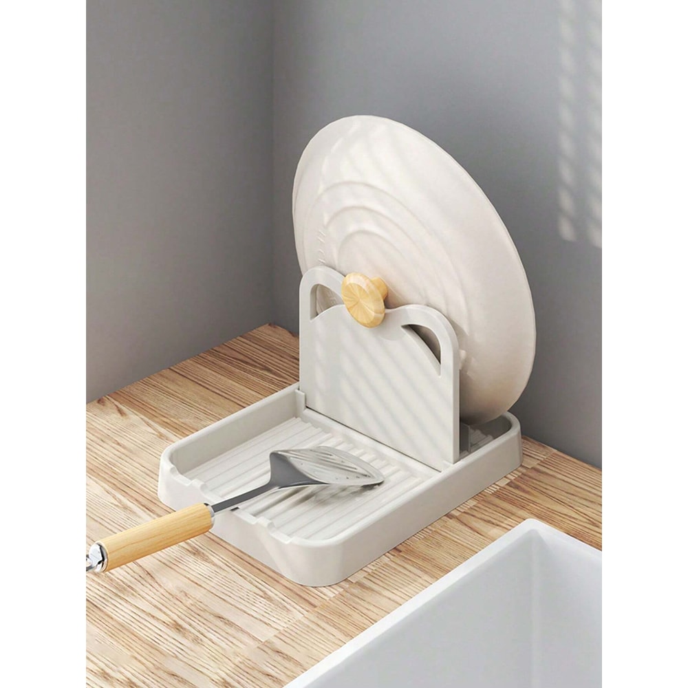 Pan Pot Lid Holder Stand Multifunctional Cover Rack Spoon Rest Pot Lid Spatula Storage Shelf For Ki 1