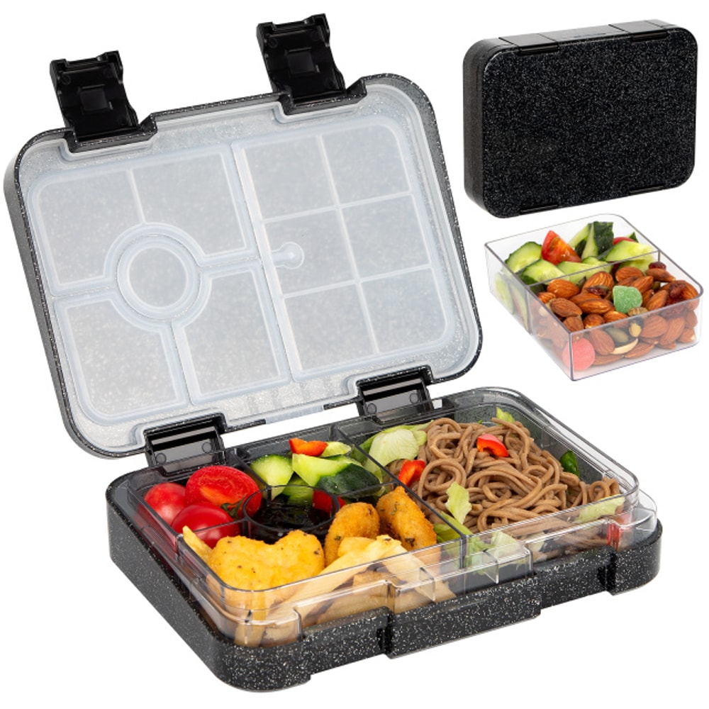 Portable Sealed Lunch Box Student Bento Box Microwave Safe Food Containers With Fork And Spoon For 6