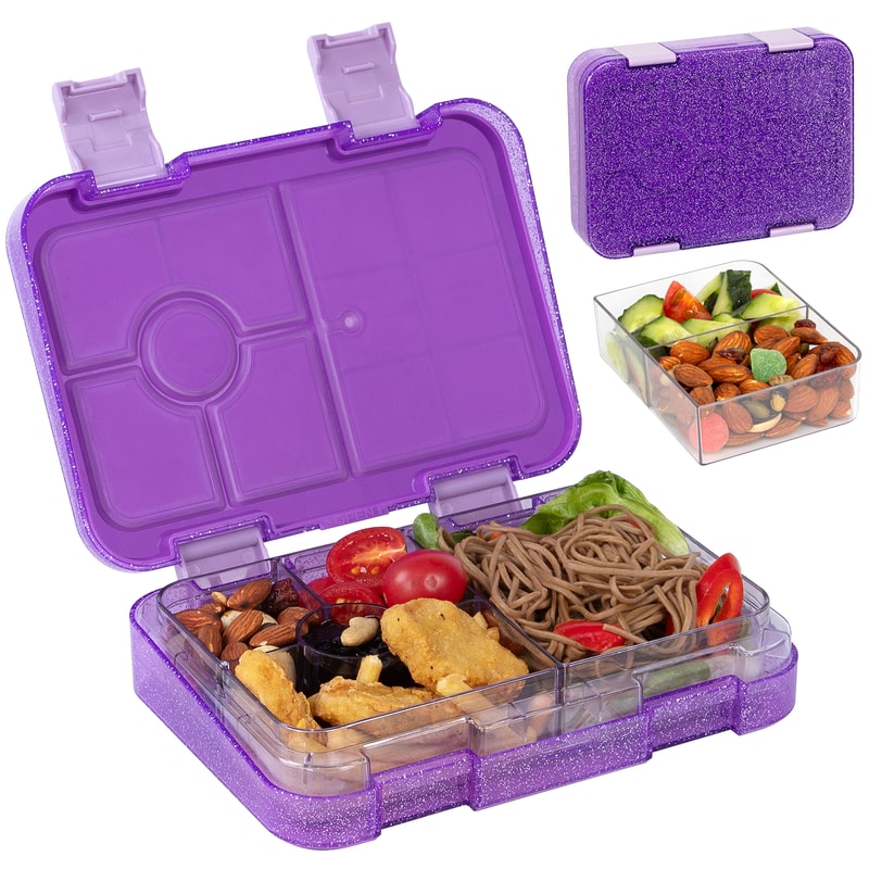 Portable Sealed Lunch Box Student Bento Box Microwave Safe Food Containers With Fork And Spoon For 7