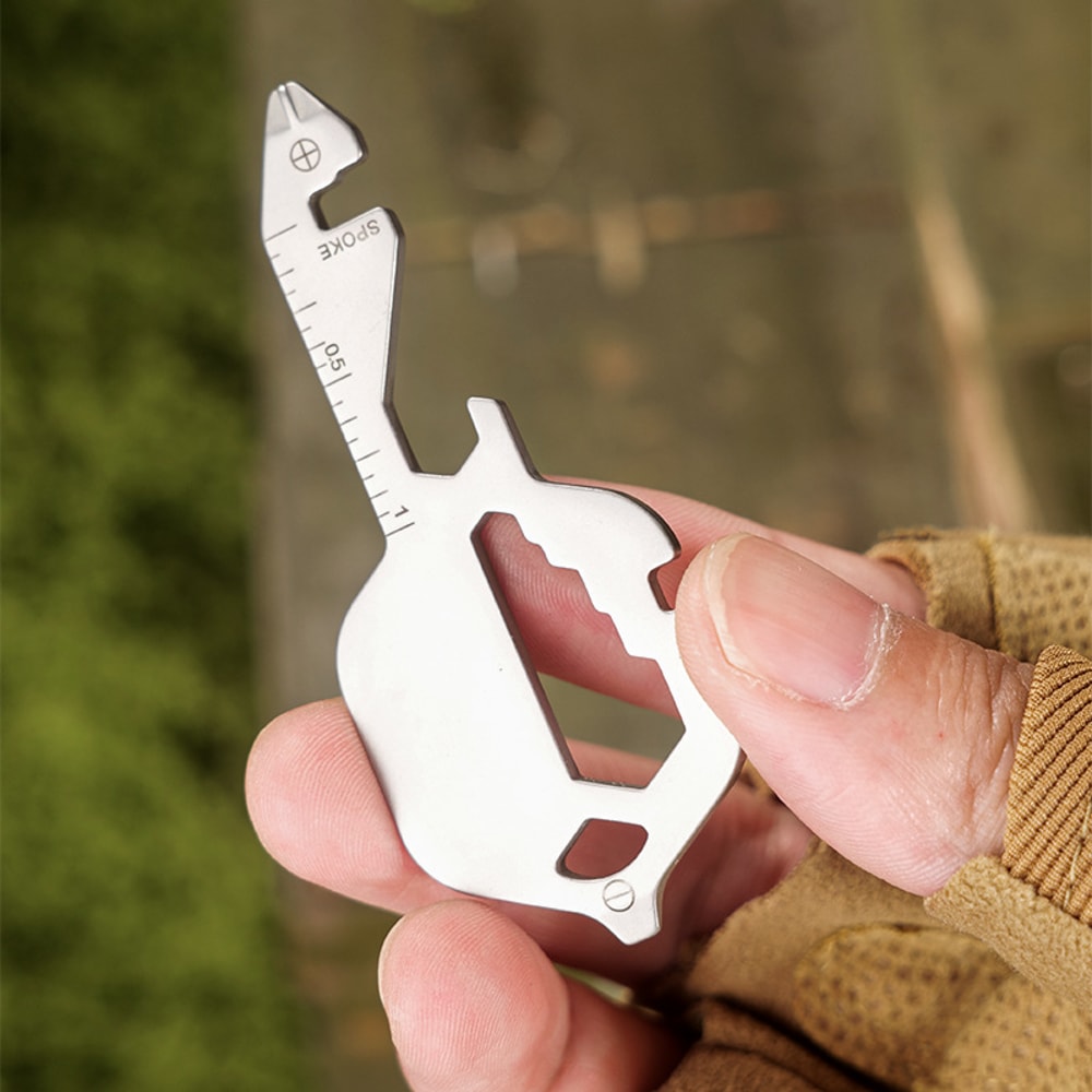 Portable Key Shaped Multitool Stainless Steel Mini Keychain With Screwdriver And Bottle Opener 1