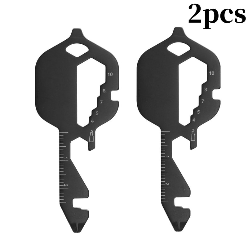 Portable Key Shaped Multitool Stainless Steel Mini Keychain With Screwdriver And Bottle Opener 7