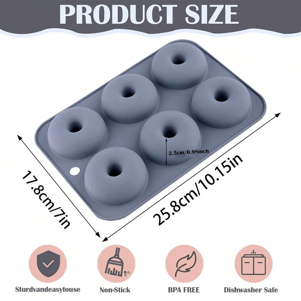 Round Silicone Donut Mold High Temperature Resistant Cake Chocolate Macaron Pastry Tools Pudding Mo 2