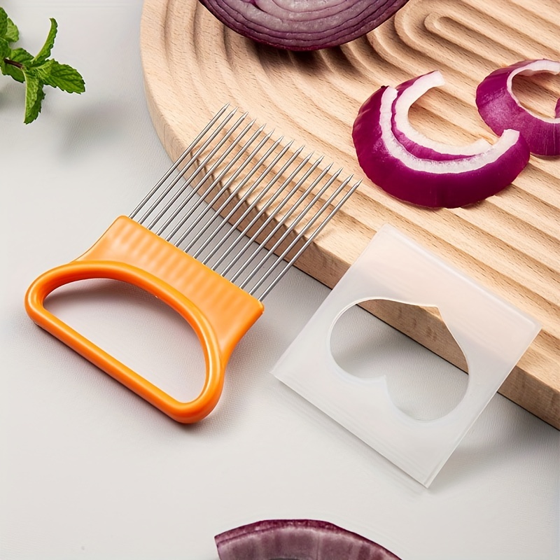Stainless Steel Onion Needle Onion Fork Vegetables Fruit Slicer Tomato Cutter Kitchen Accessories T 4