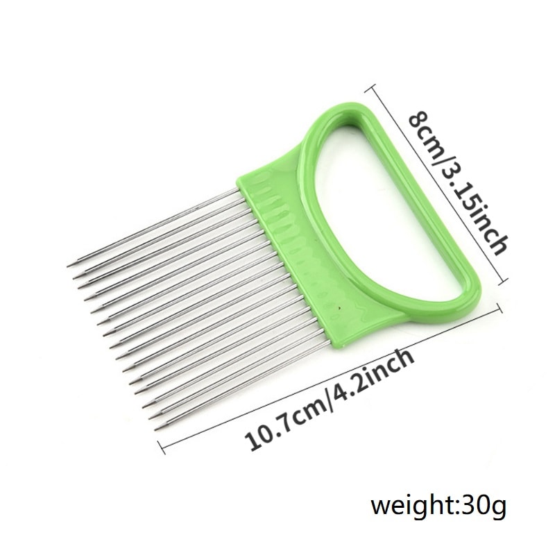 Stainless Steel Onion Needle Onion Fork Vegetables Fruit Slicer Tomato Cutter Kitchen Accessories T 5
