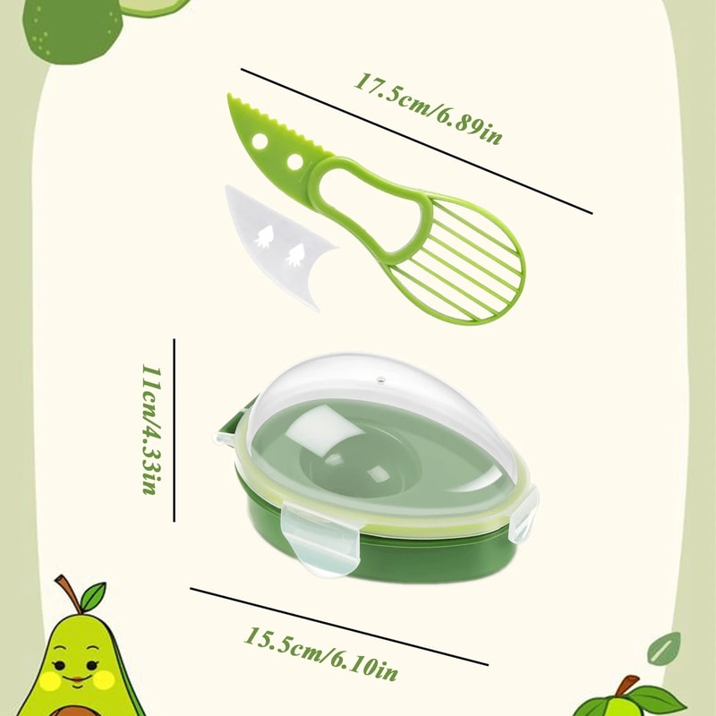 Avocado Storage Box Reusable Crisper Fruit Slicer Saver Space Saving Keeper Container For Food Fres 4