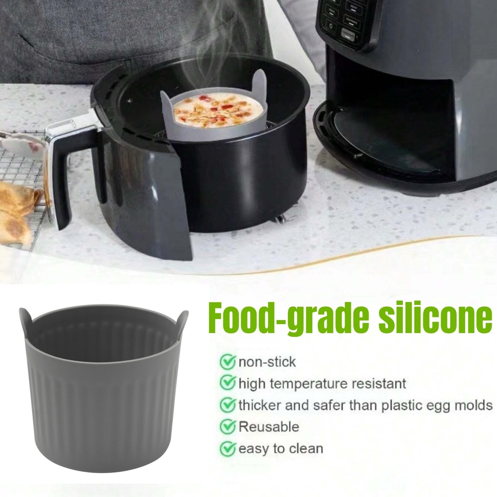 Nonstick Silicone Air Fryer Muffin Egg Poacher Ramekins Cupcake Moulds Easy Release Microwave Baking Cups