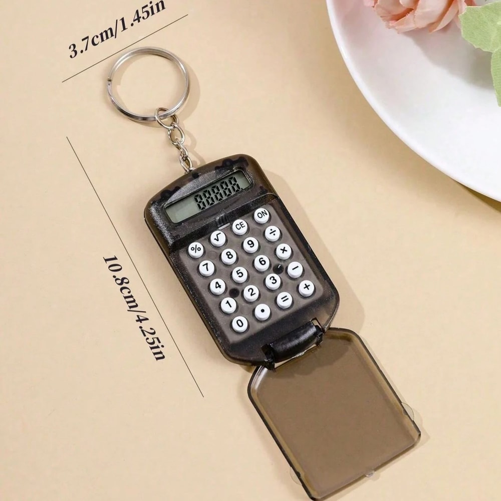 Cute Cartoon Mini Calculator With Keychain Digits Display Pocket Size For School Gifts And Kids 5