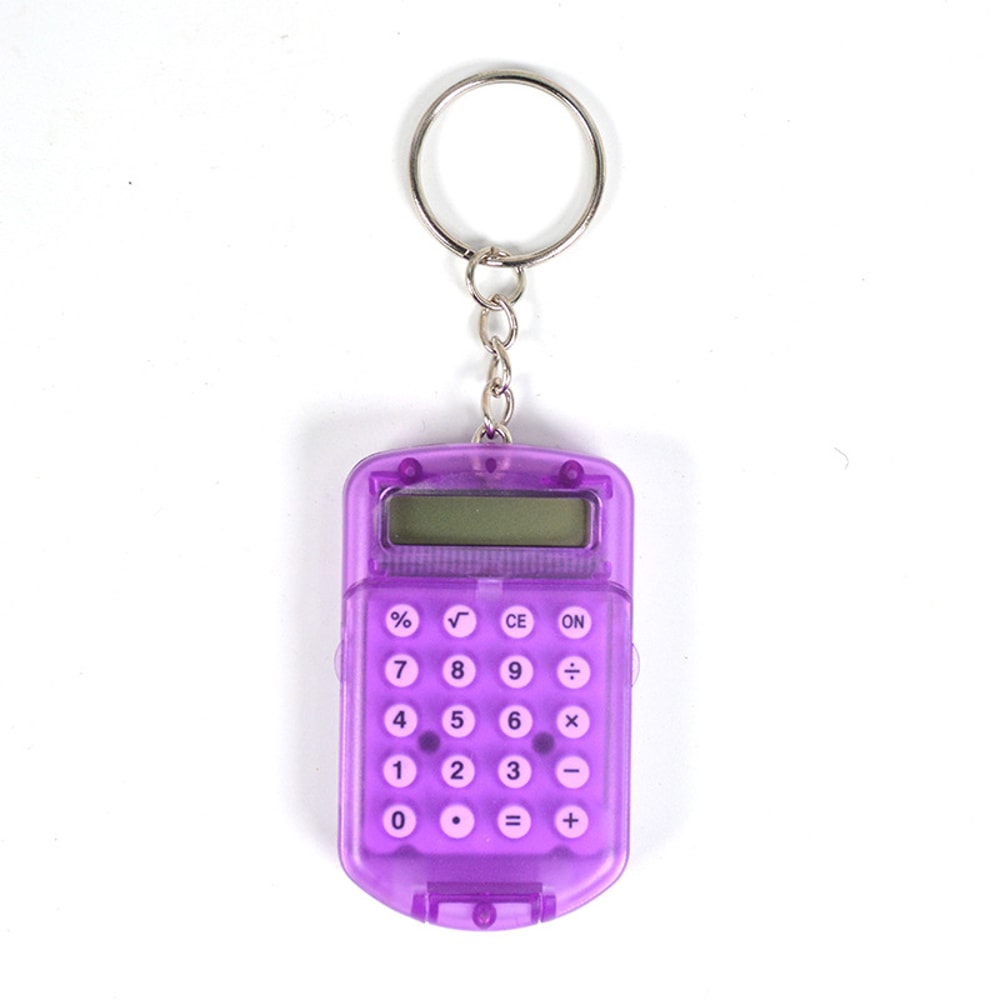 Cute Cartoon Mini Calculator With Keychain Digits Display Pocket Size For School Gifts And Kids 10