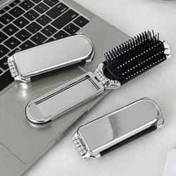 portable hair combs mini hair brush folding massage comb head massage mirror air cushion anti-static scalp comb