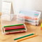 Pencil Case Box Transparent Plastic For Students Sundries Storage And Supplies Box 3
