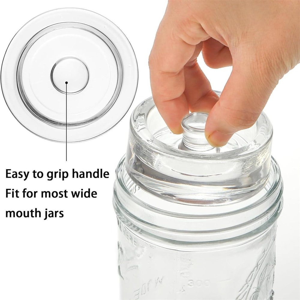 Wide Mouth Jars Lids With Fermented Glass Weights For Cheese Fermentation Kitchen Gadgets 4