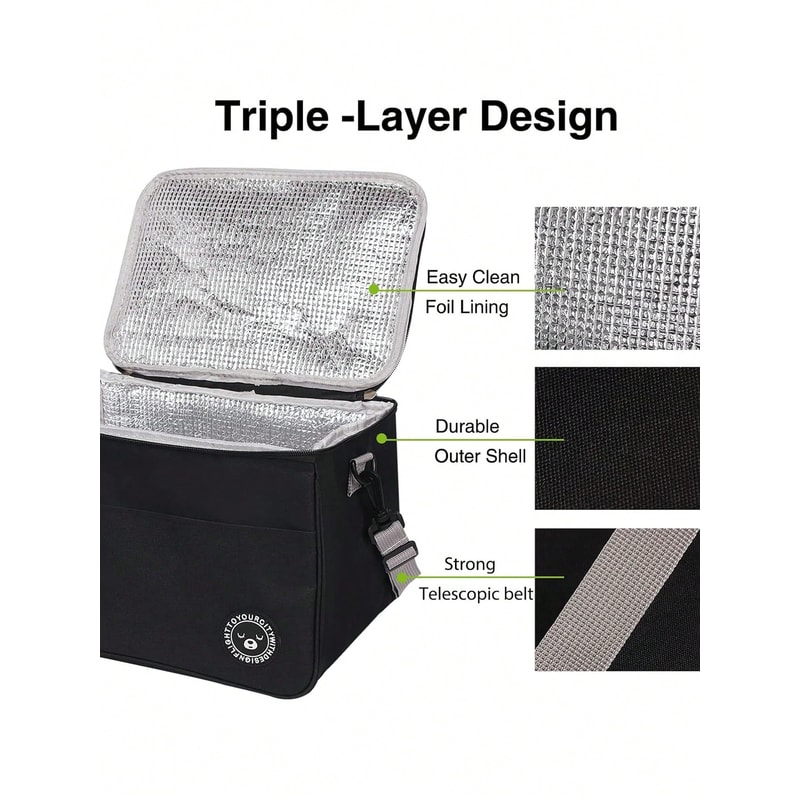 Leakproof Lunch Container Thermal Insulated Lunch Bag Tote For Office Travel 4