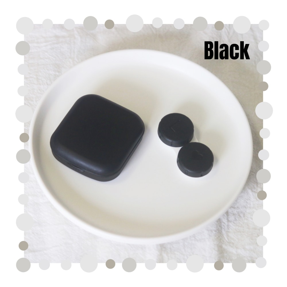 Solid Color Portable Contact Lens Case Travel Kit With Tweezer Suction Stick Mini Soaking Storage B 6