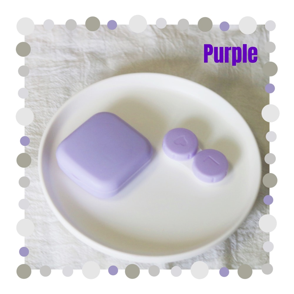 Solid Color Portable Contact Lens Case Travel Kit With Tweezer Suction Stick Mini Soaking Storage B 10