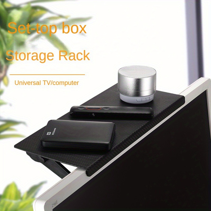 Adjustable TV Screen Top Storage Shelf Computer Desktop Display Stand Monitor Storage Rack 2