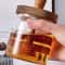 Glass Honey Jar With Wooden Cover Airtight Advanced Honey Pot And Mixing Rod 0