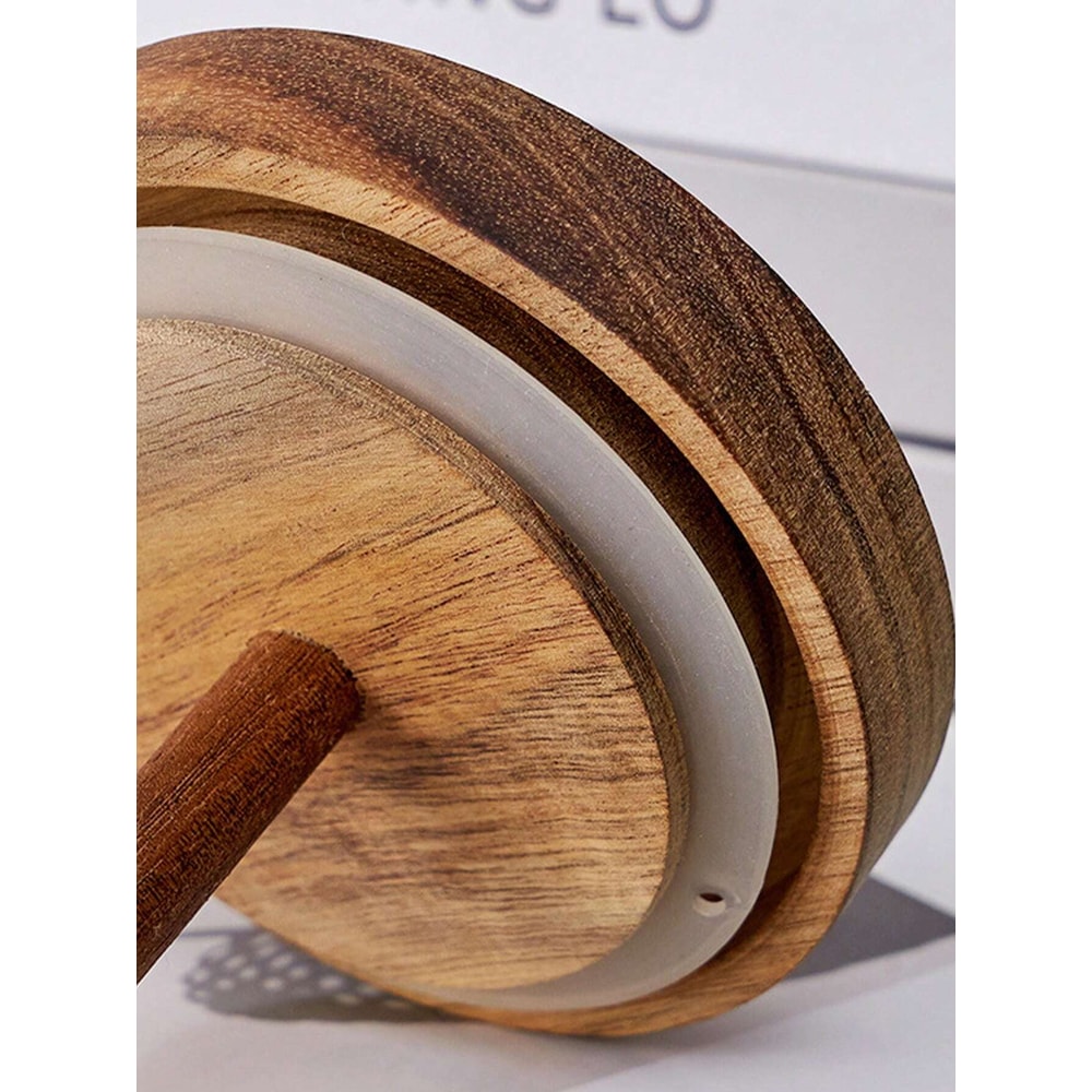 Glass Honey Jar With Wooden Cover Airtight Advanced Honey Pot And Mixing Rod 1