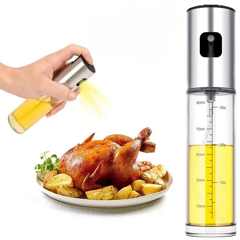 Olive Oil Cooking Spray Bottle Foodgrade Glass Kitchen Sprayer For Barbecues Baking And Salads 0