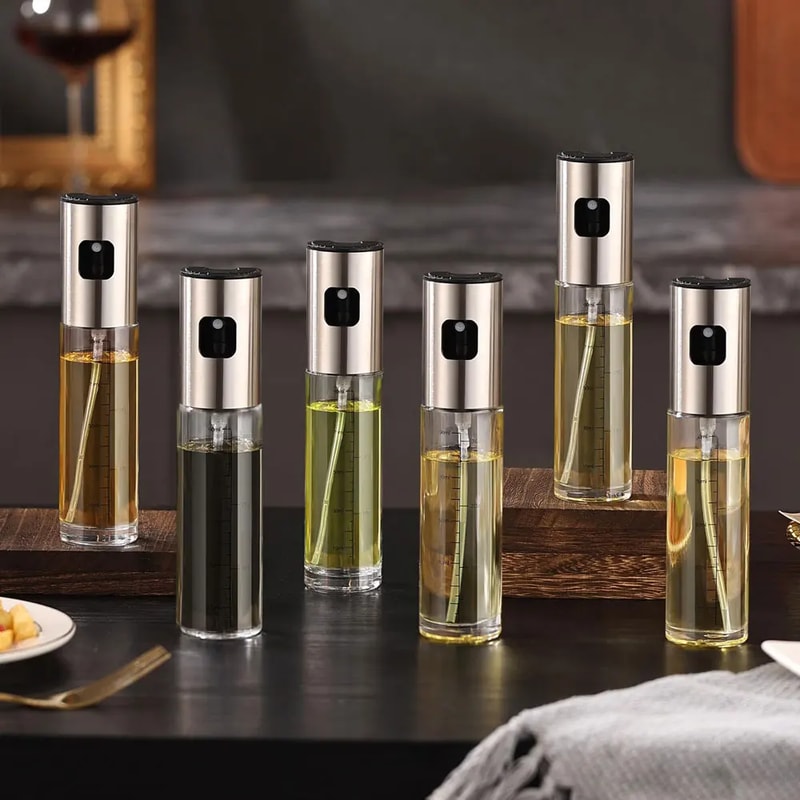 Olive Oil Cooking Spray Bottle Foodgrade Glass Kitchen Sprayer For Barbecues Baking And Salads 4