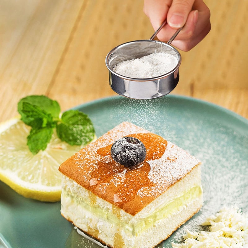 Stainless Steel Fine Mesh Sieve Strainer Handheld Flour Sifter For Sugar Cocoa Matcha Powder Kitche 2