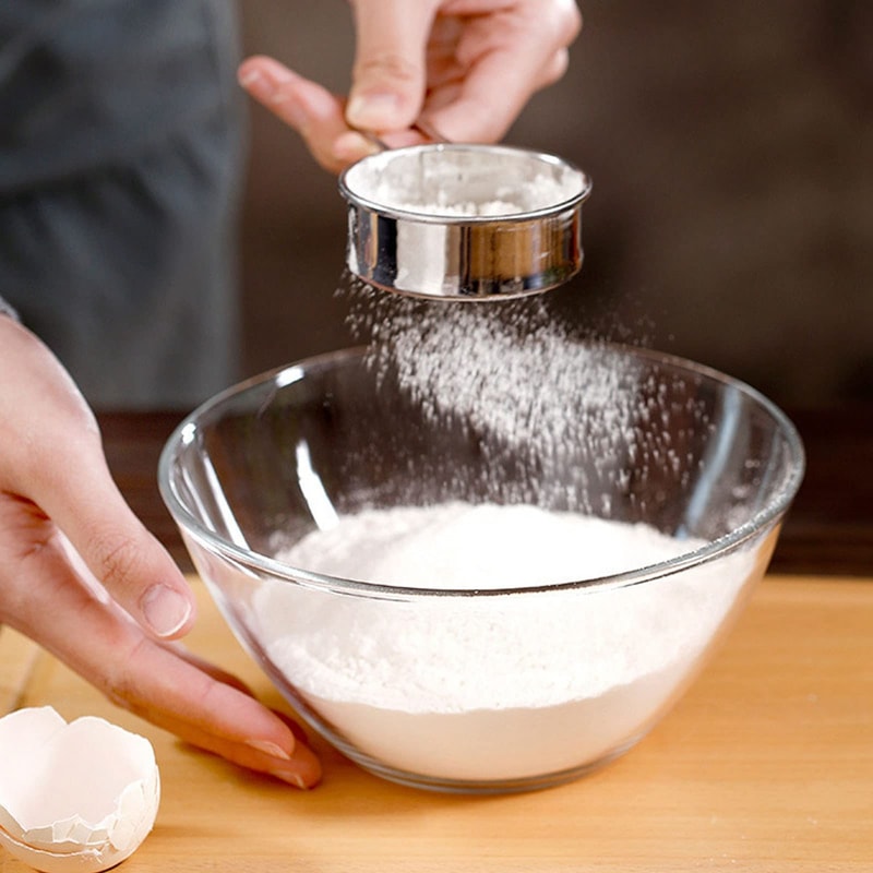 Stainless Steel Fine Mesh Sieve Strainer Handheld Flour Sifter For Sugar Cocoa Matcha Powder Kitche 3