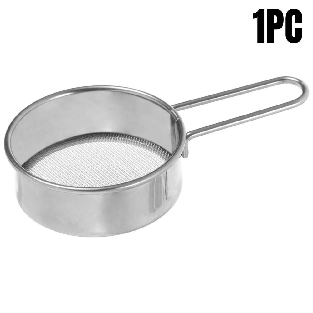 Stainless Steel Fine Mesh Sieve Strainer Handheld Flour Sifter For Sugar Cocoa Matcha Powder Kitche 6