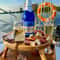 Wooden Folding Picnic Table With Glass Holder Round Desk Collapsible Wine Glass Rack For Outdoor Ga 4