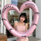 Happy Birthday Heart Photo Frame Balloon With Bowknot Stickers For Girls Valentines Day Party Photo 2