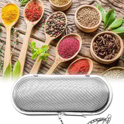 stainless steel cooking spices infuser fine mesh tea herbal strainer multi-purpose residue filter for household