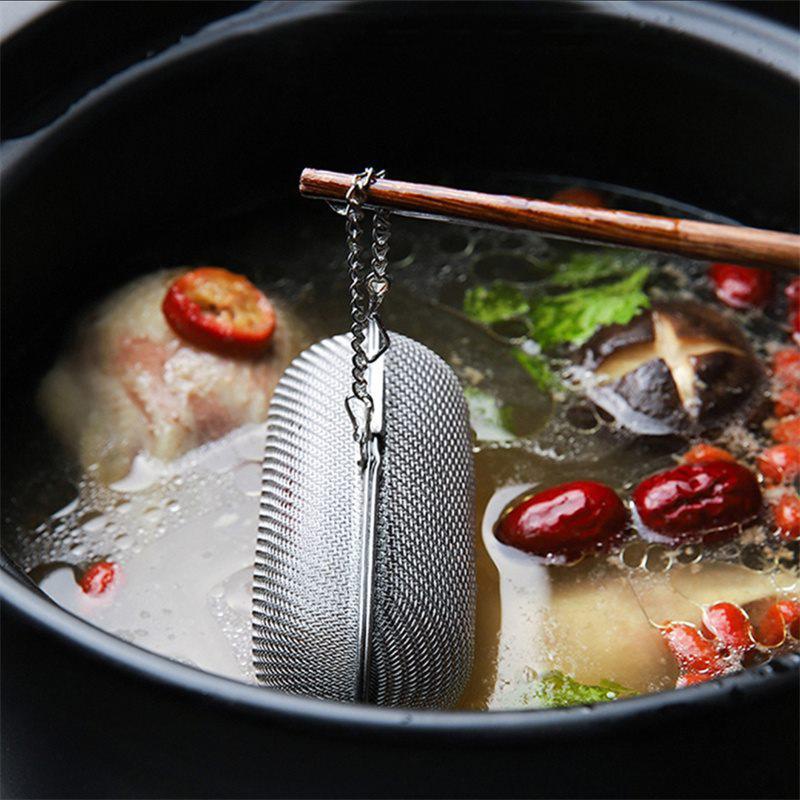Stainless Steel Cooking Spices Infuser Fine Mesh Tea Herbal Strainer Multipurpose Residue Filter Fo 3