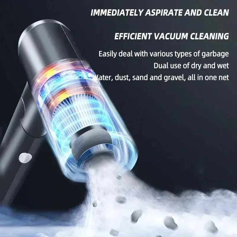 Wireless Vacuum Cleaner Portable Dual Use for Car and Home High Power Cleaner
