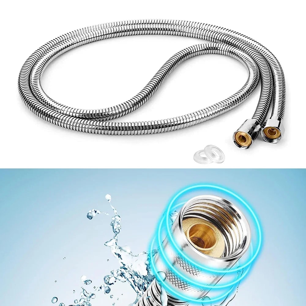Stainless Steel Shower Hose Extension Tube Water Pipe for Bathroom