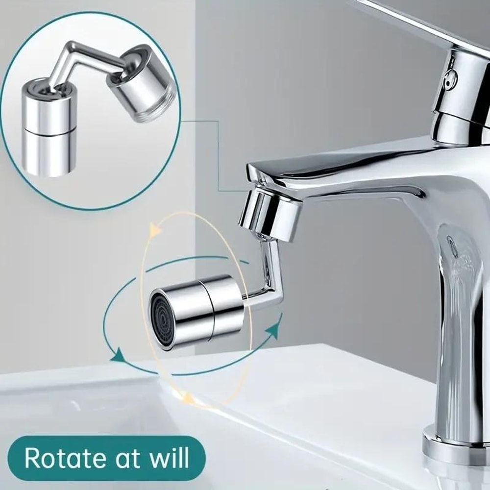 Universal Faucet Extender Adapter, Rotating Faucet Bubbler Nozzle for Kitchen and Bathroom Use