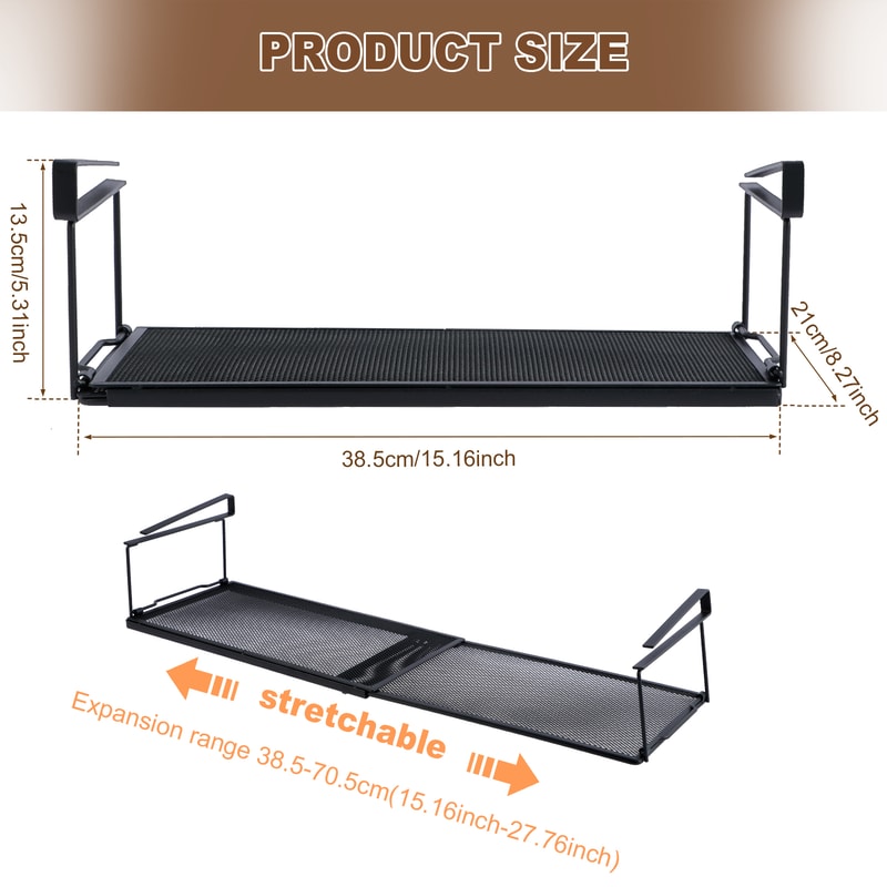 Multipurpose Extendable Under Cabinet Organizer Shelf Steel Hanging Storage Rack For Kitchen And Ho 5