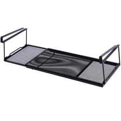multipurpose extendable under cabinet organizer shelf, steel hanging storage rack for kitchen and household