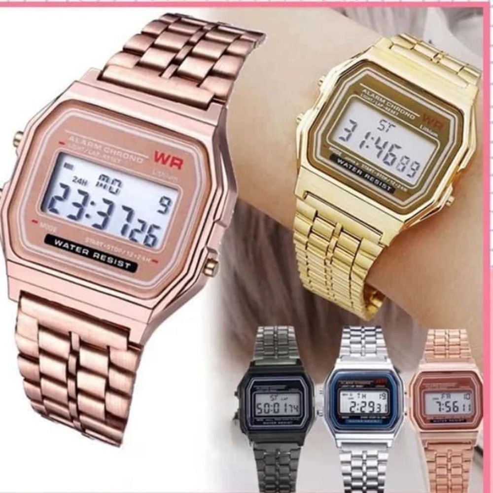 LED Digital Sports Watch Steel Strap Watch For Men And Women Multifunction Electronic Clock 2