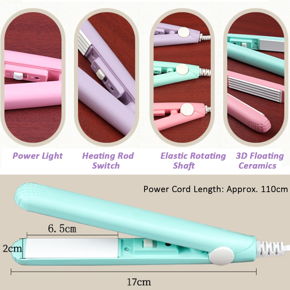 Pro Mini Hair Curler, Electric Hair Crimper with Corrugated Plate, Fluffy Splint Flat Iron for All Hair Types