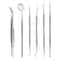 Stainless Steel Dental Tools Kit for Oral Cleaning Tartar Removal Flossing Care Mirror Easy to Clean