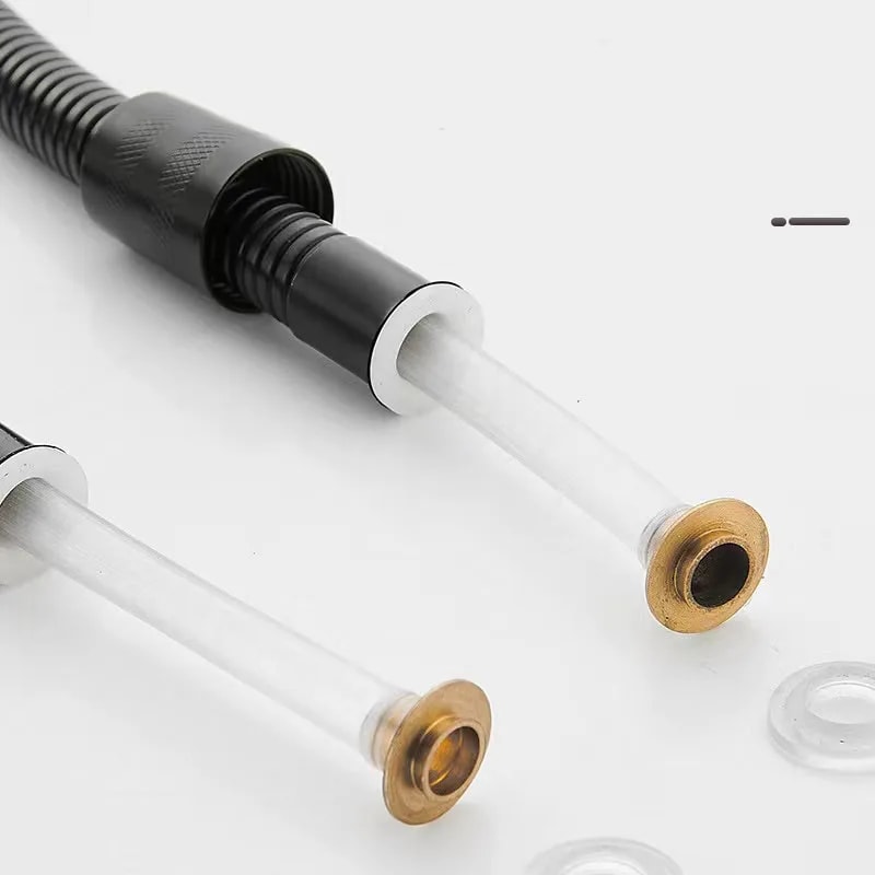 Stainless Steel Black Hose Extension Pipe for Bathroom Shower and Water Pipe
