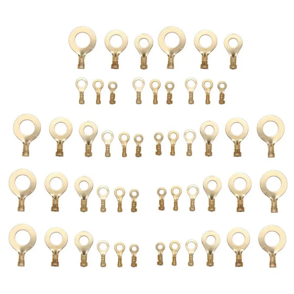 Terminal Block Wire Connector Set Otype Ground Lugs ColdPressed Copper Tab 4