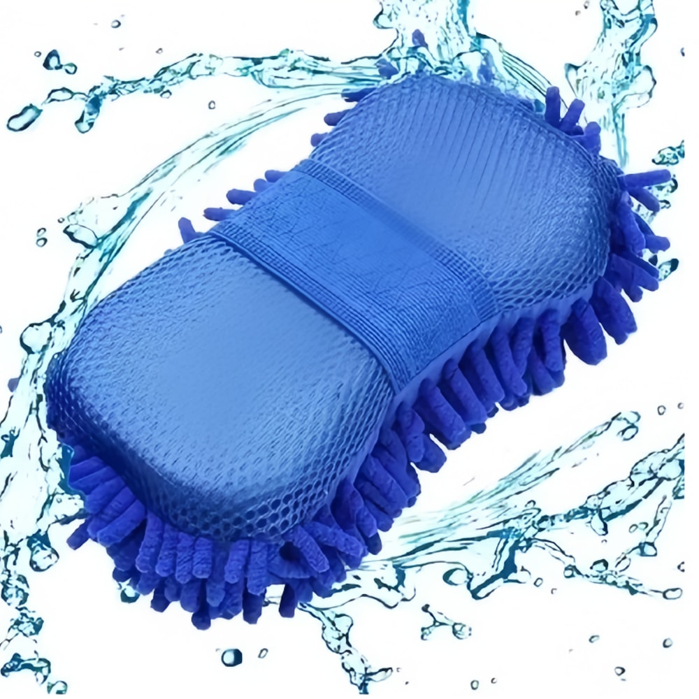 Microfiber Car Wash Glove Chenille Sponge Multipurpose Detailing Tool 0