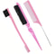 Salon Hair Styling Tool Set Triple Tear Hair Brush With Mouse Tail Comb For Real Hair Wigs 3
