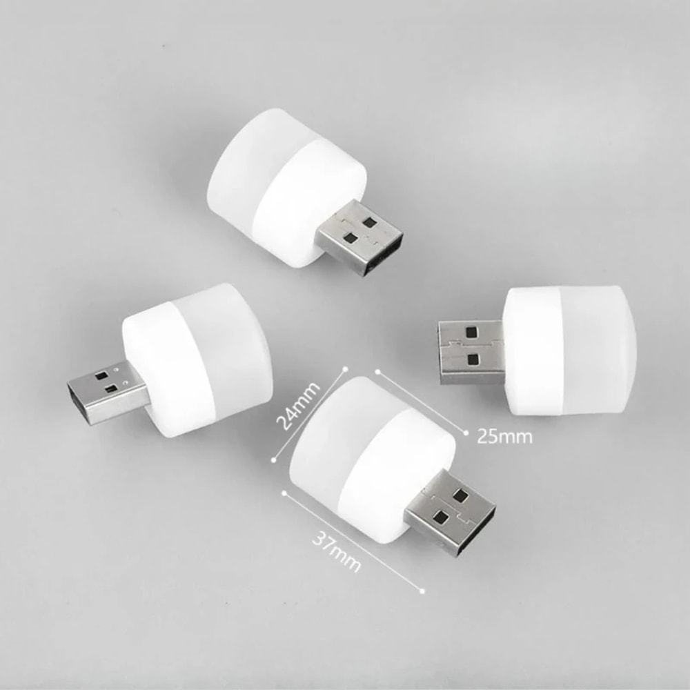 LED Mini USB Night Light Warm White Eye Protection Book Reading Lamp USB Plug Computer Mobile Power 4