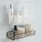 Bathroom Organizer Wall Shelf Corner Storage Iron Shower Drain Basket Cosmetic Rack Shampoo Holder