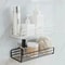 Bathroom Organizer Wall Shelf Corner Storage Iron Shower Drain Basket Cosmetic Rack Shampoo Holder
