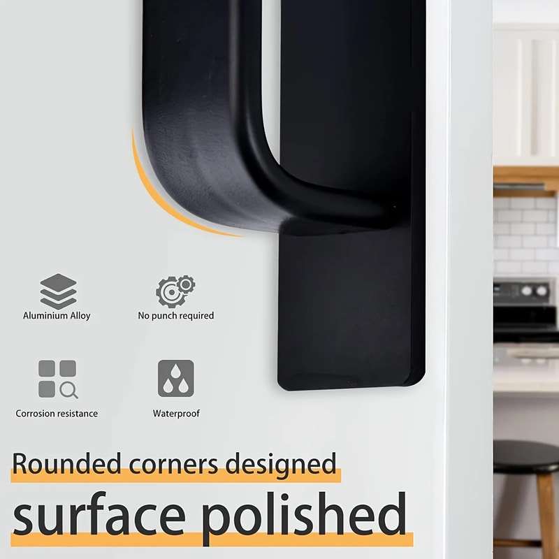 No Drilling SelfStick Cabinet Handles Stainless Steel For Refrigerator Door Drawer Easy Install 3