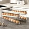 Automatic Rolling Egg Organizer Rack Fridge Egg Storage Box Ladder Style Holder 1